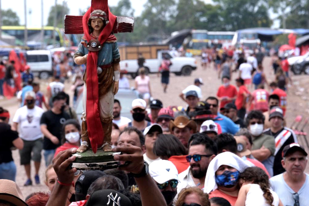 Procesión del Gauchito Gil en Mercedes, Argentina. TÉLAM